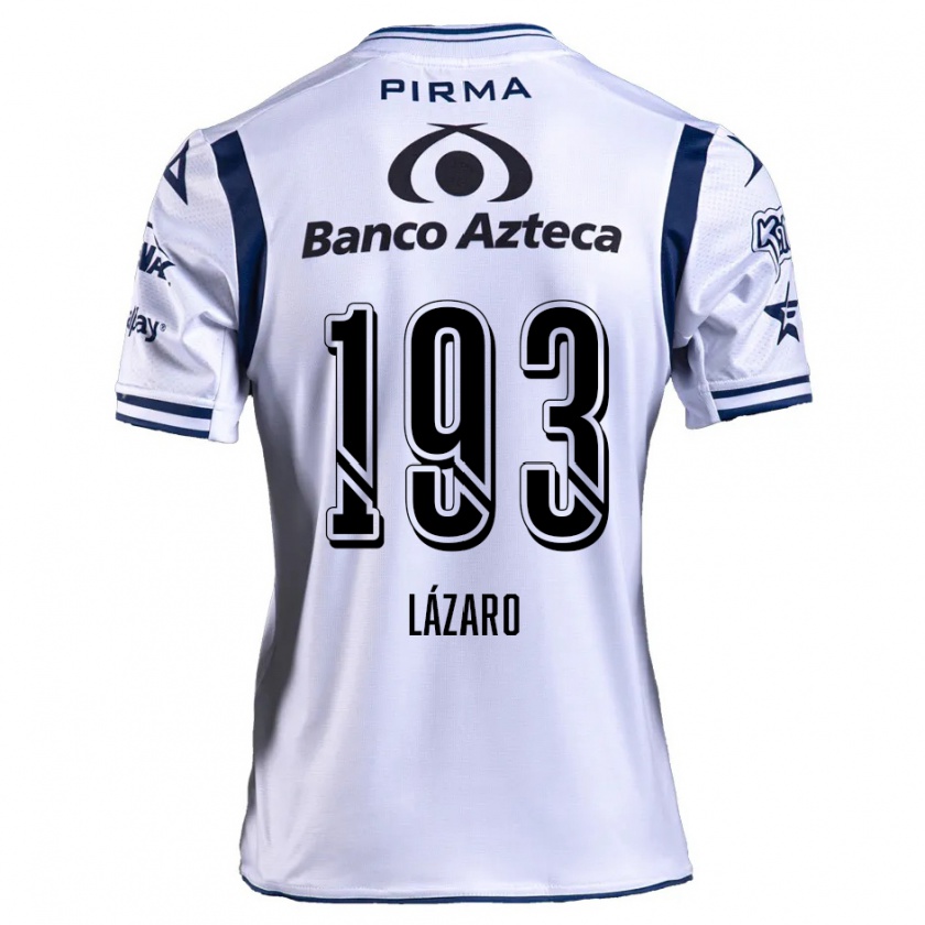 Kandiny Hombre Camiseta Juan Lázaro #193 Blanco Azul Marino 1ª Equipación 2024/25 La Camisa Chile