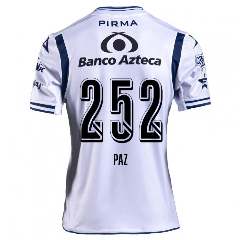 Kandiny Hombre Camiseta Denilson Paz #252 Blanco Azul Marino 1ª Equipación 2024/25 La Camisa Chile