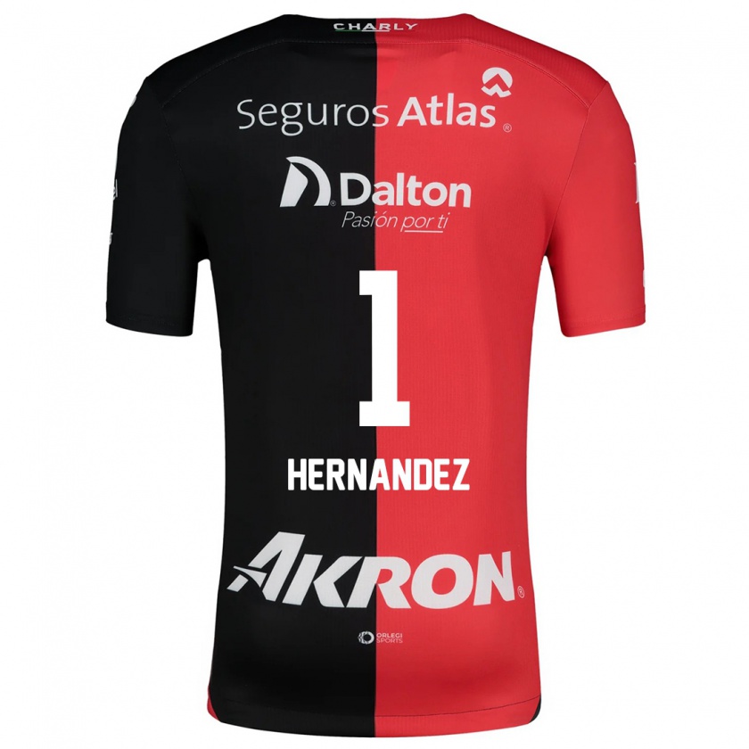 Kandiny Hombre Camiseta José Hernández #1 Negro Rojo 1ª Equipación 2024/25 La Camisa Chile