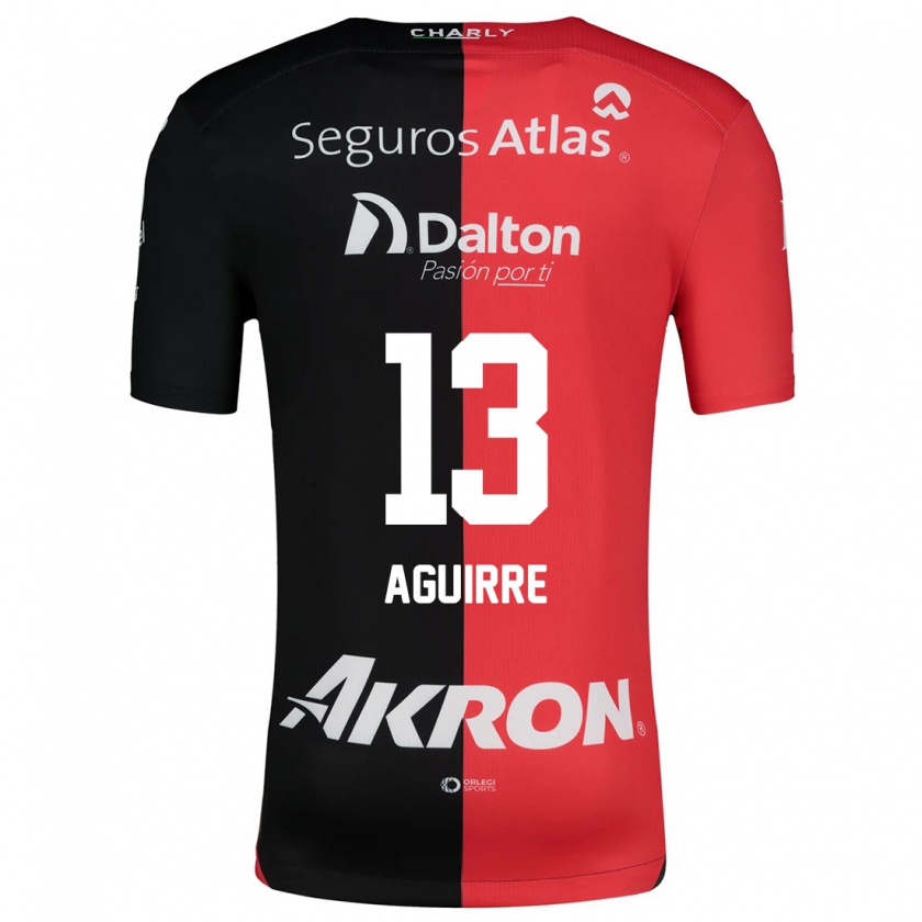 Kandiny Hombre Camiseta Gaddi Aguirre #13 Negro Rojo 1ª Equipación 2024/25 La Camisa Chile