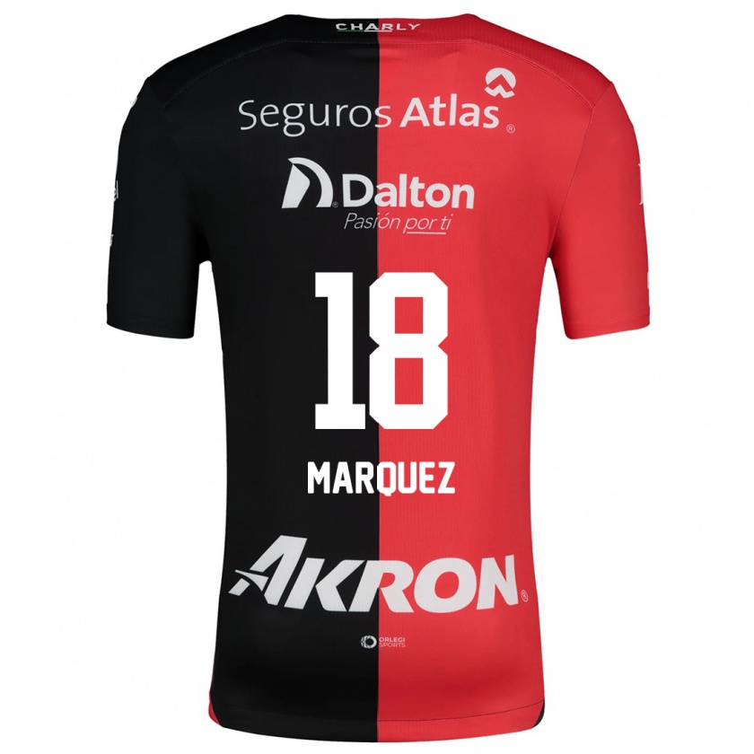 Kandiny Hombre Camiseta Jeremy Márquez #18 Negro Rojo 1ª Equipación 2024/25 La Camisa Chile