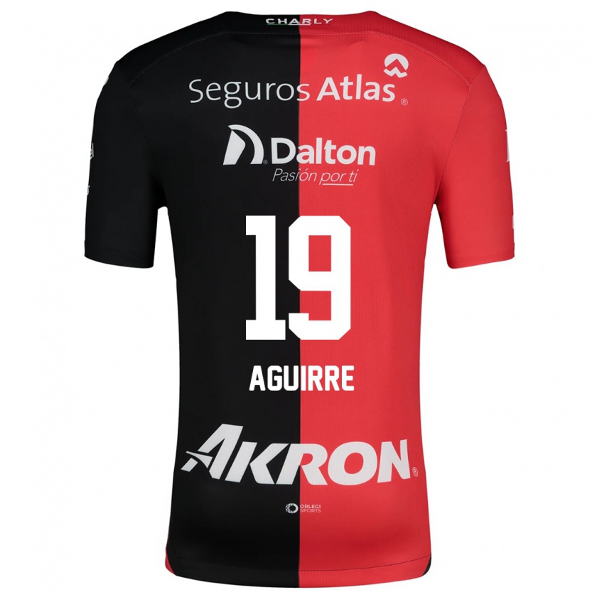 Kandiny Hombre Camiseta Eduardo Aguirre #19 Negro Rojo 1ª Equipación 2024/25 La Camisa Chile