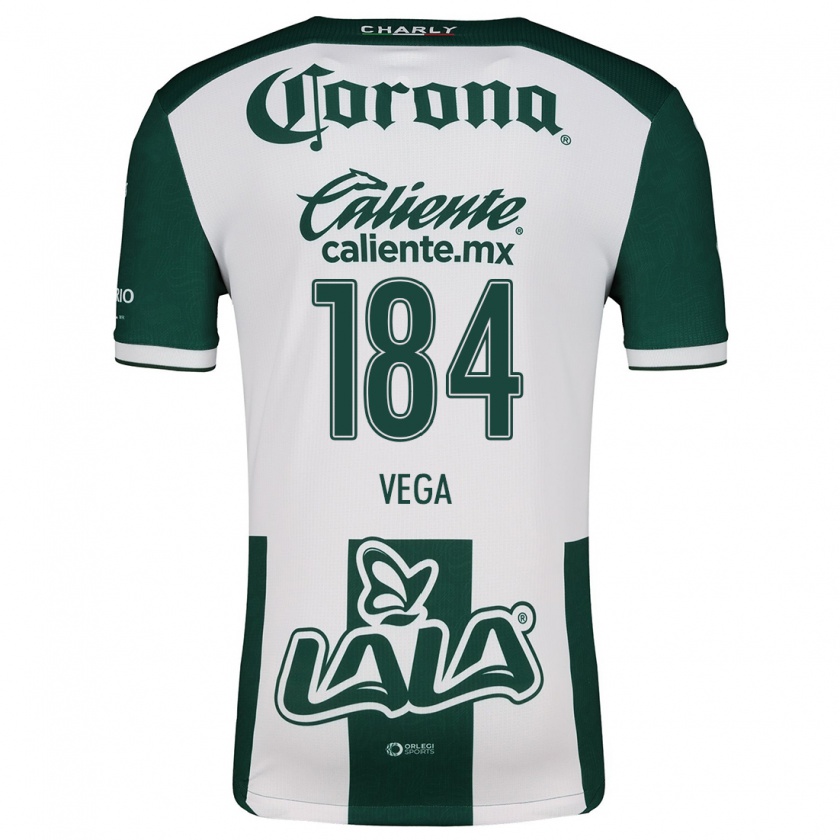 Kandiny Hombre Camiseta Luis Vega #184 Verde Blanco 1ª Equipación 2024/25 La Camisa Chile