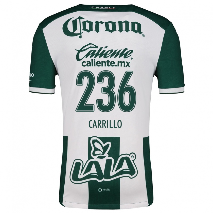 Kandiny Hombre Camiseta Fernando Carrillo #236 Verde Blanco 1ª Equipación 2024/25 La Camisa Chile