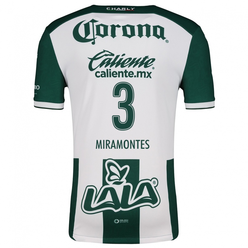 Kandiny Hombre Camiseta Natalia Miramontes #3 Verde Blanco 1ª Equipación 2024/25 La Camisa Chile