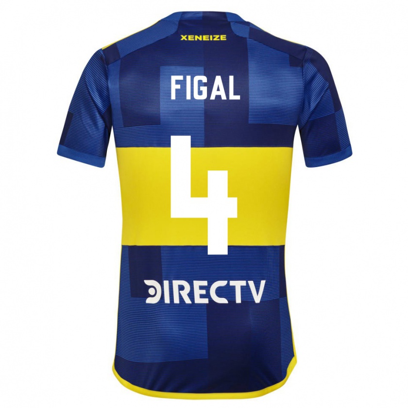 Kandiny Hombre Camiseta Nicolás Figal #4 Azul Amarillo 1ª Equipación 2024/25 La Camisa Chile