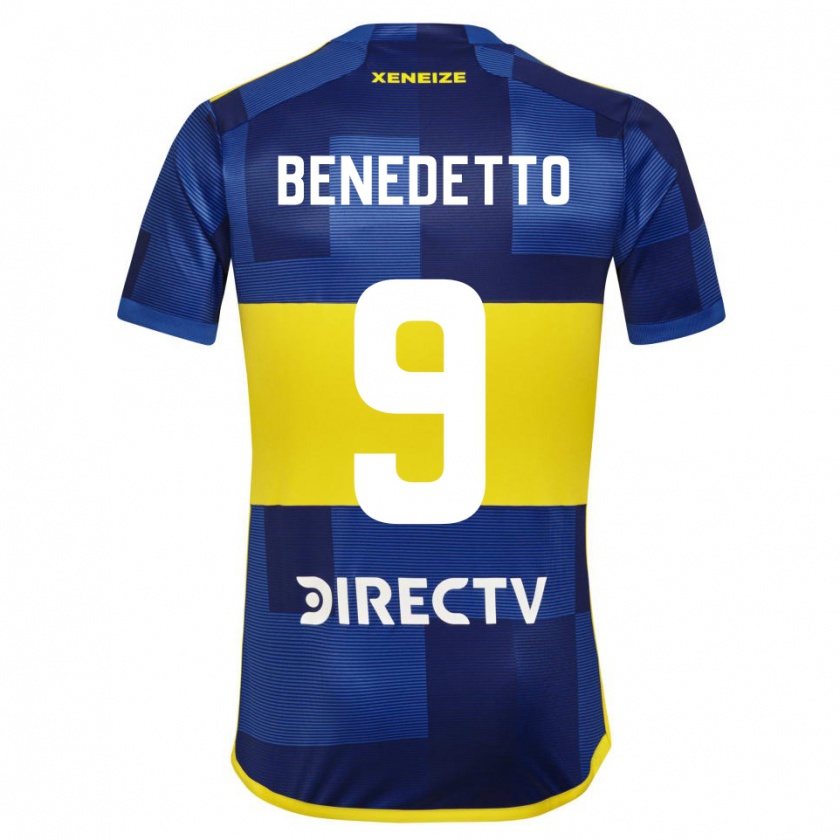 Kandiny Hombre Camiseta Darío Benedetto #9 Azul Amarillo 1ª Equipación 2024/25 La Camisa Chile