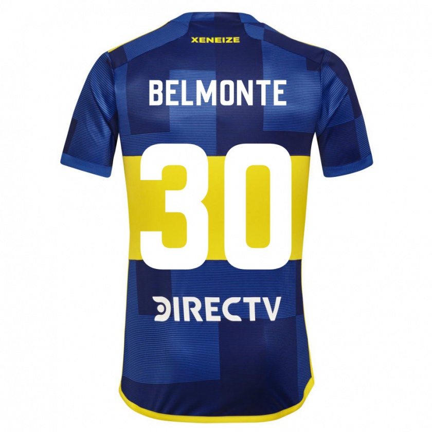 Kandiny Hombre Camiseta Tomás Belmonte #30 Azul Amarillo 1ª Equipación 2024/25 La Camisa Chile