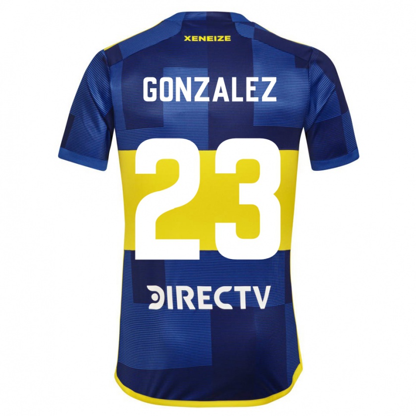 Kandiny Hombre Camiseta Diego González #23 Azul Amarillo 1ª Equipación 2024/25 La Camisa Chile