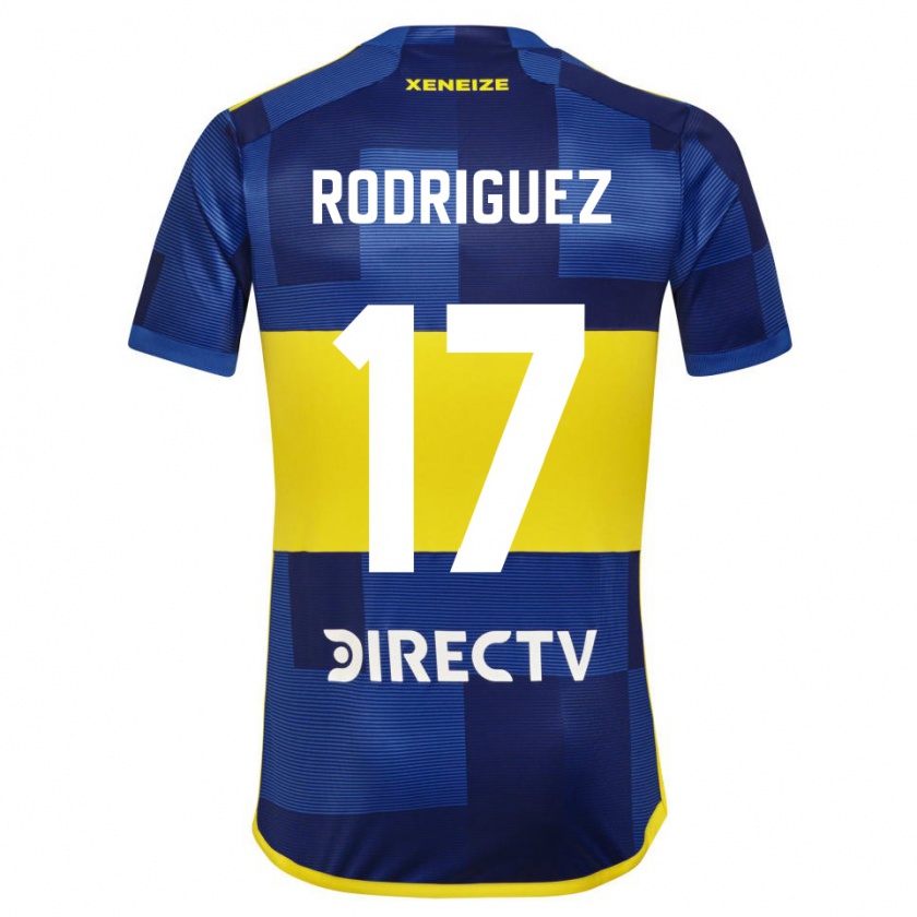 Kandiny Hombre Camiseta Fanny Rodriguez #17 Azul Amarillo 1ª Equipación 2024/25 La Camisa Chile