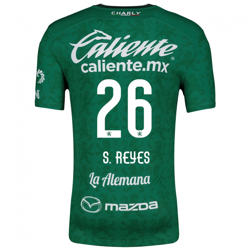 Kandiny Hombre Camiseta Salvador Reyes #26 Verde Blanco 1ª Equipación 2024/25 La Camisa Chile