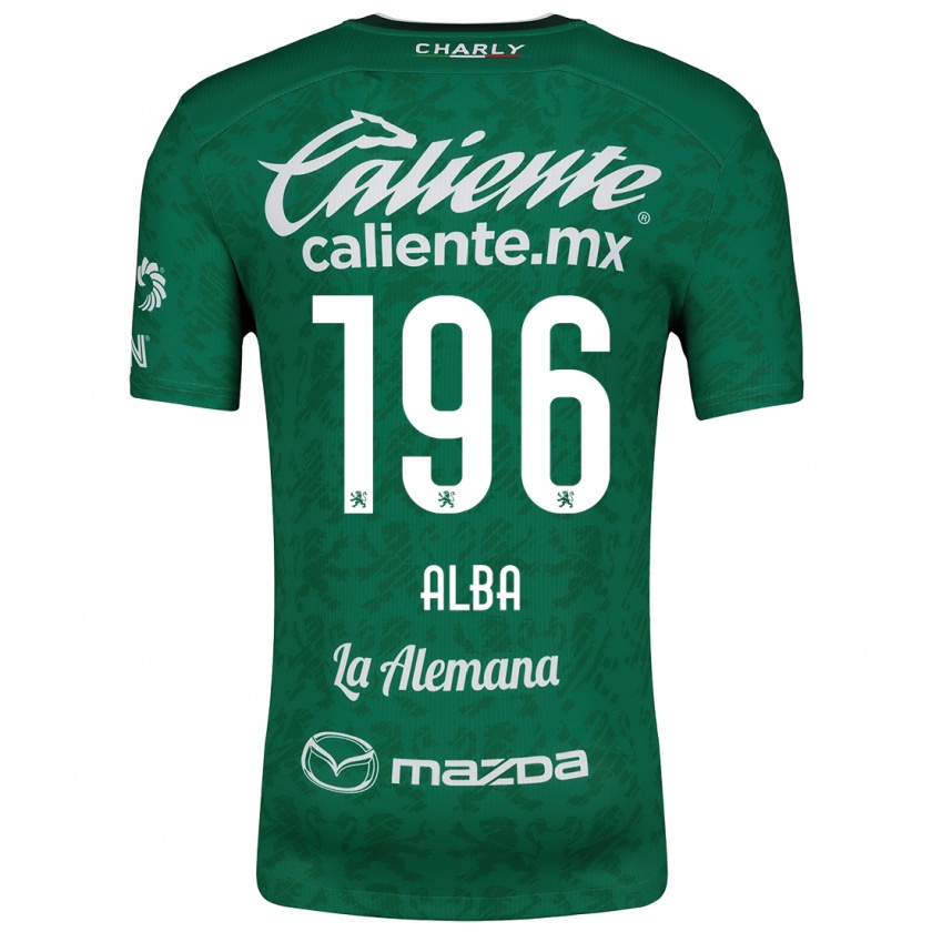 Kandiny Hombre Camiseta Óscar Alba #196 Verde Blanco 1ª Equipación 2024/25 La Camisa Chile