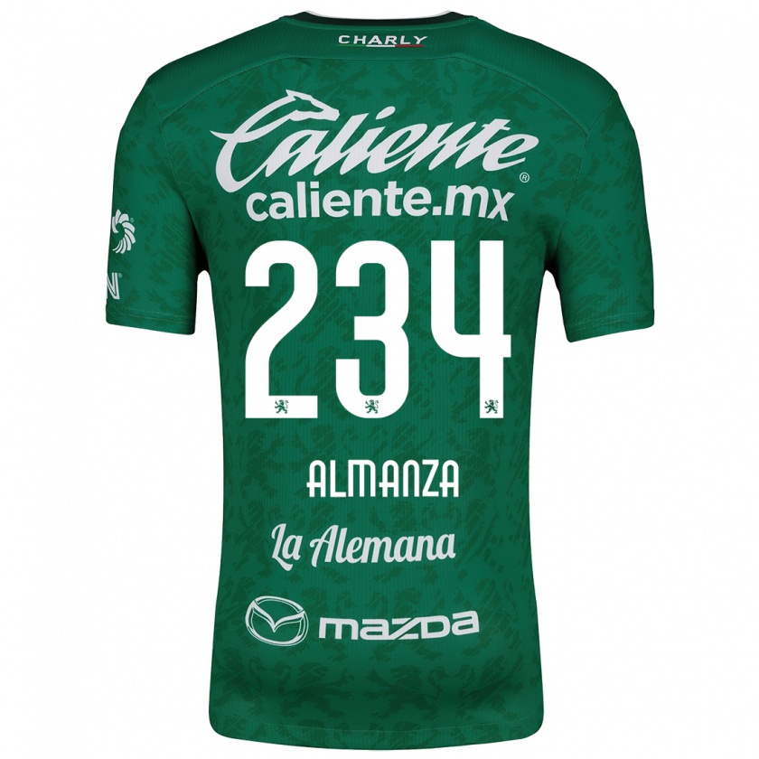 Kandiny Hombre Camiseta Román Almanza #234 Verde Blanco 1ª Equipación 2024/25 La Camisa Chile