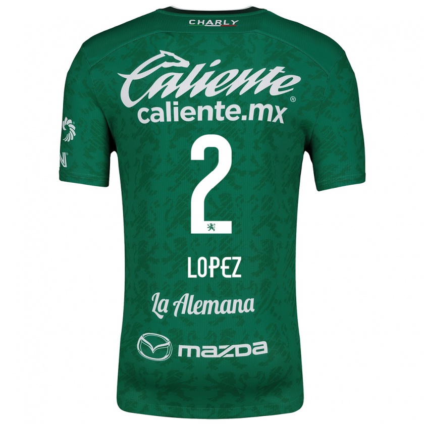 Kandiny Hombre Camiseta Vanessa López #2 Verde Blanco 1ª Equipación 2024/25 La Camisa Chile