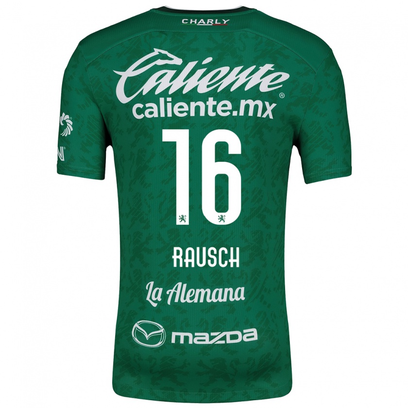 Kandiny Hombre Camiseta Mayalu Rausch #16 Verde Blanco 1ª Equipación 2024/25 La Camisa Chile