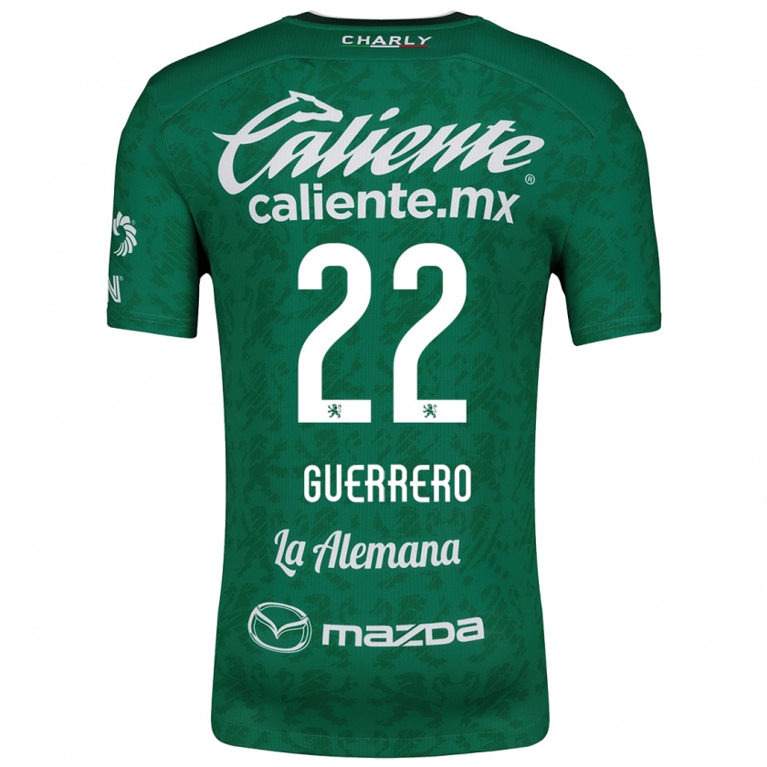 Kandiny Hombre Camiseta África Guerrero #22 Verde Blanco 1ª Equipación 2024/25 La Camisa Chile