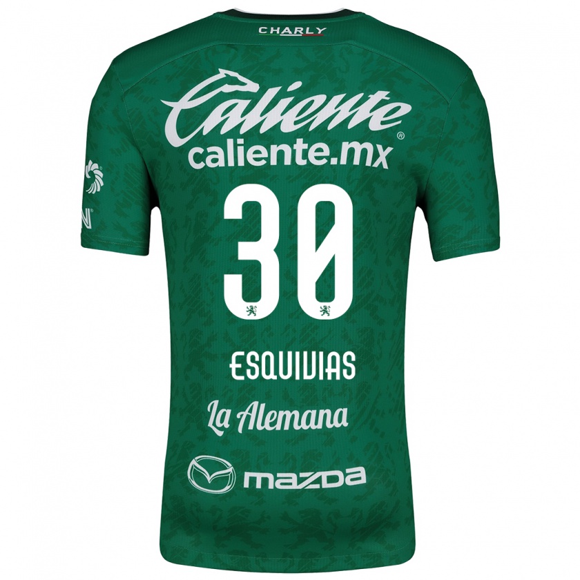 Kandiny Hombre Camiseta Isabela Esquivias #30 Verde Blanco 1ª Equipación 2024/25 La Camisa Chile