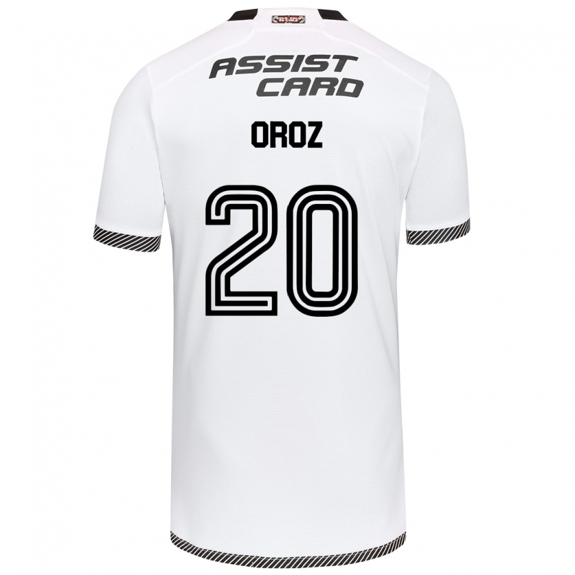 Kandiny Hombre Camiseta Alexander Oroz #20 Blanco Negro 1ª Equipación 2024/25 La Camisa Chile