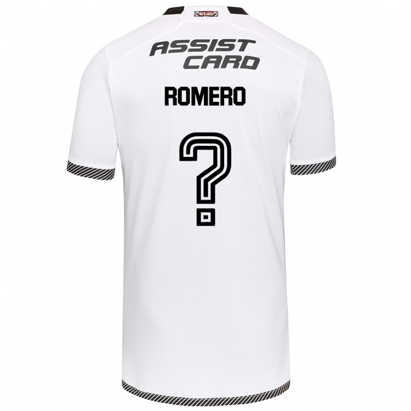 Kandiny Hombre Camiseta Enzo Romero #0 Blanco Negro 1ª Equipación 2024/25 La Camisa Chile