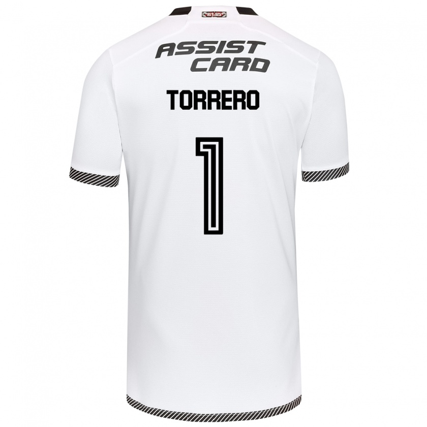 Kandiny Hombre Camiseta Ryann Torrero #1 Blanco Negro 1ª Equipación 2024/25 La Camisa Chile