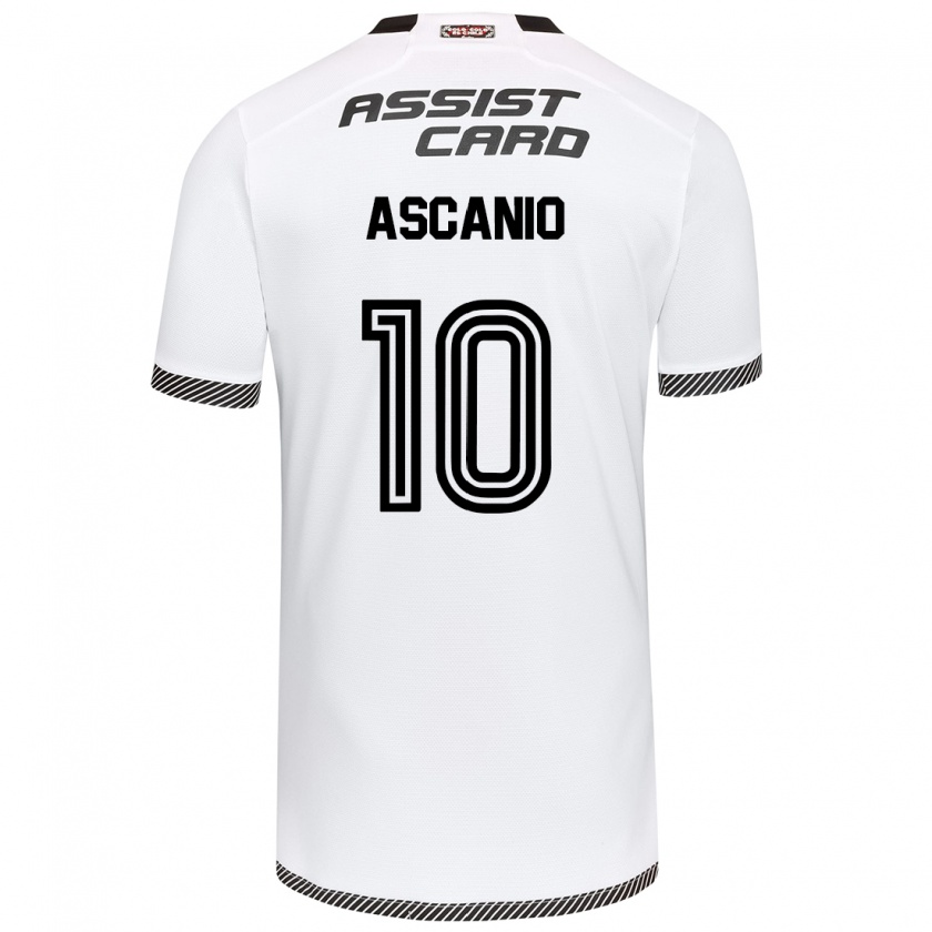 Kandiny Hombre Camiseta Yusmery Ascanio #10 Blanco Negro 1ª Equipación 2024/25 La Camisa Chile