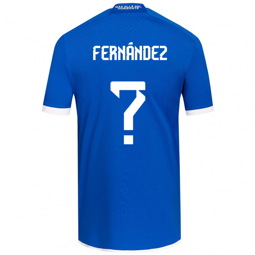 Kandiny Hombre Camiseta Joaquín Fernández #0 Azul Blanco 1ª Equipación 2024/25 La Camisa Chile