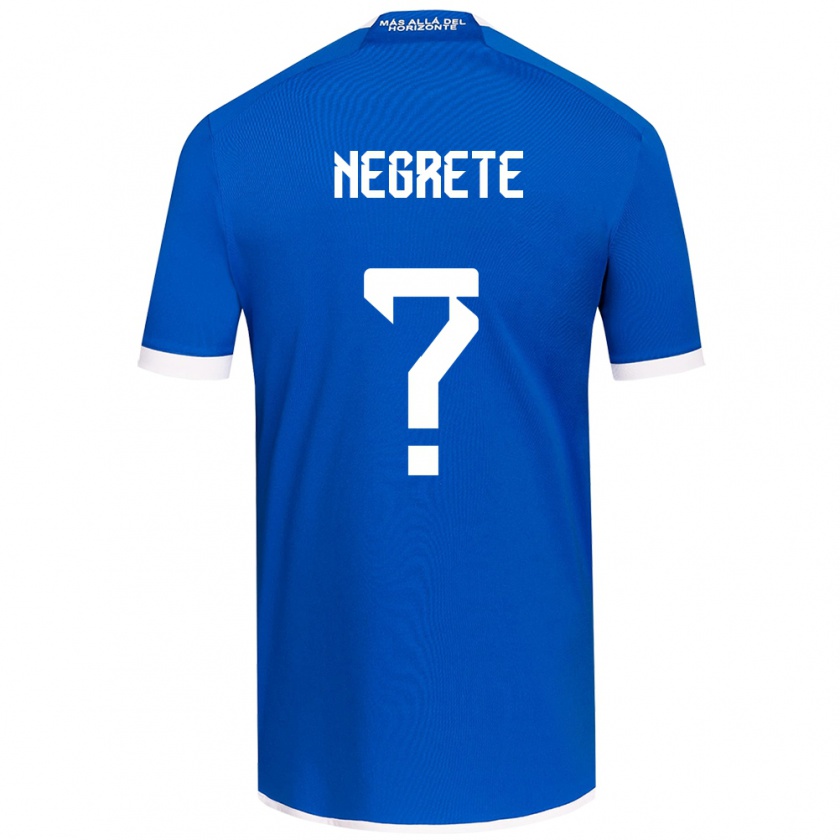 Kandiny Hombre Camiseta Salvador Negrete #0 Azul Blanco 1ª Equipación 2024/25 La Camisa Chile