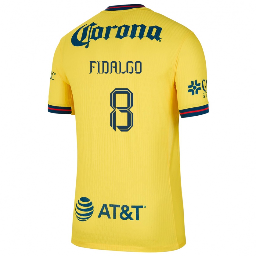 Kandiny Hombre Camiseta Álvaro Fidalgo #8 Amarillo Azul 1ª Equipación 2024/25 La Camisa Chile