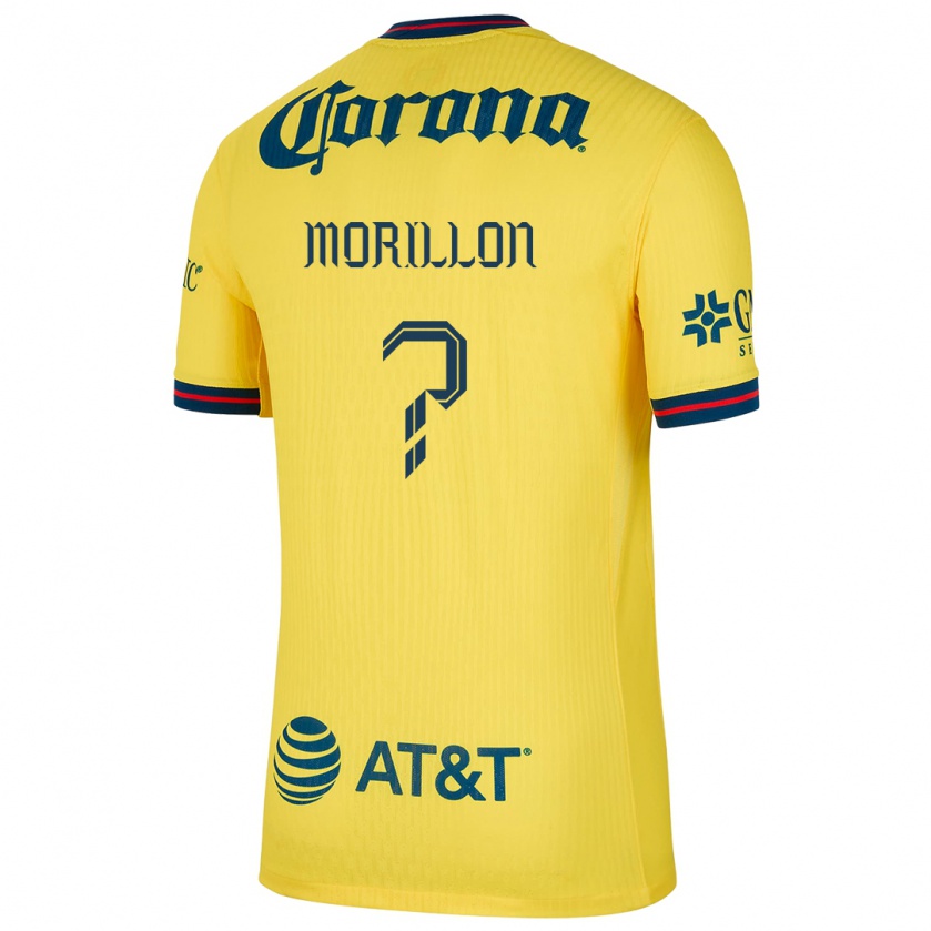 Kandiny Hombre Camiseta José Morillon #0 Amarillo Azul 1ª Equipación 2024/25 La Camisa Chile