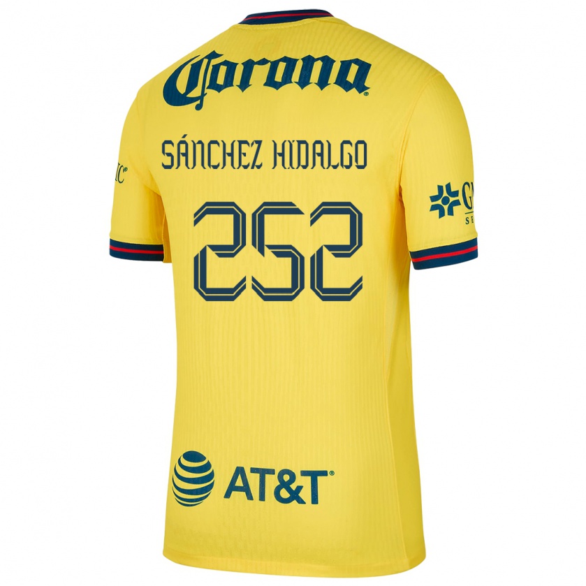 Kandiny Hombre Camiseta Horacio Sánchez Hidalgo #252 Amarillo Azul 1ª Equipación 2024/25 La Camisa Chile