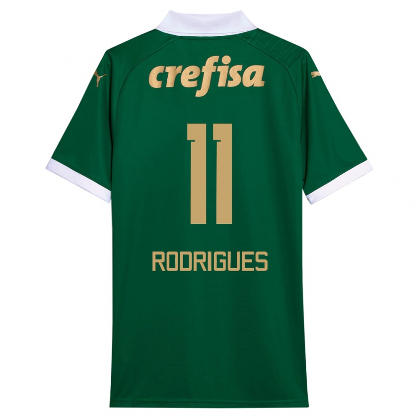 Kandiny Hombre Camiseta Bruno Rodrigues #11 Verde Blanco 1ª Equipación 2024/25 La Camisa Chile