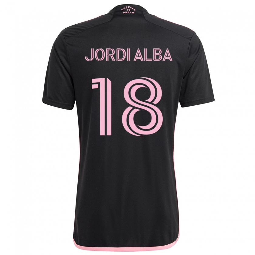 Kandiny Hombre Camiseta Jordi Alba #18 Negro 2ª Equipación 2024/25 La Camisa Chile