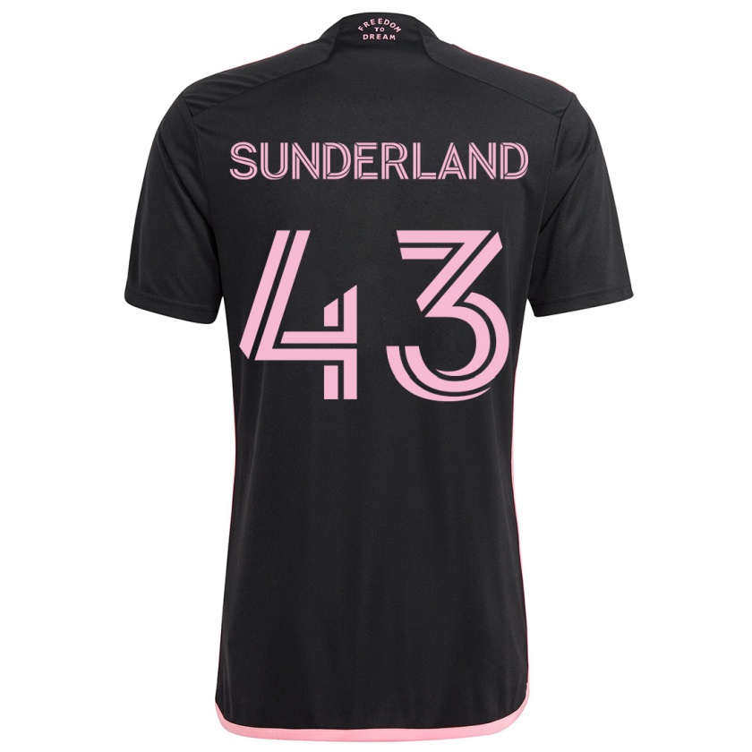 Kandiny Hombre Camiseta Lawson Sunderland #43 Negro 2ª Equipación 2024/25 La Camisa Chile