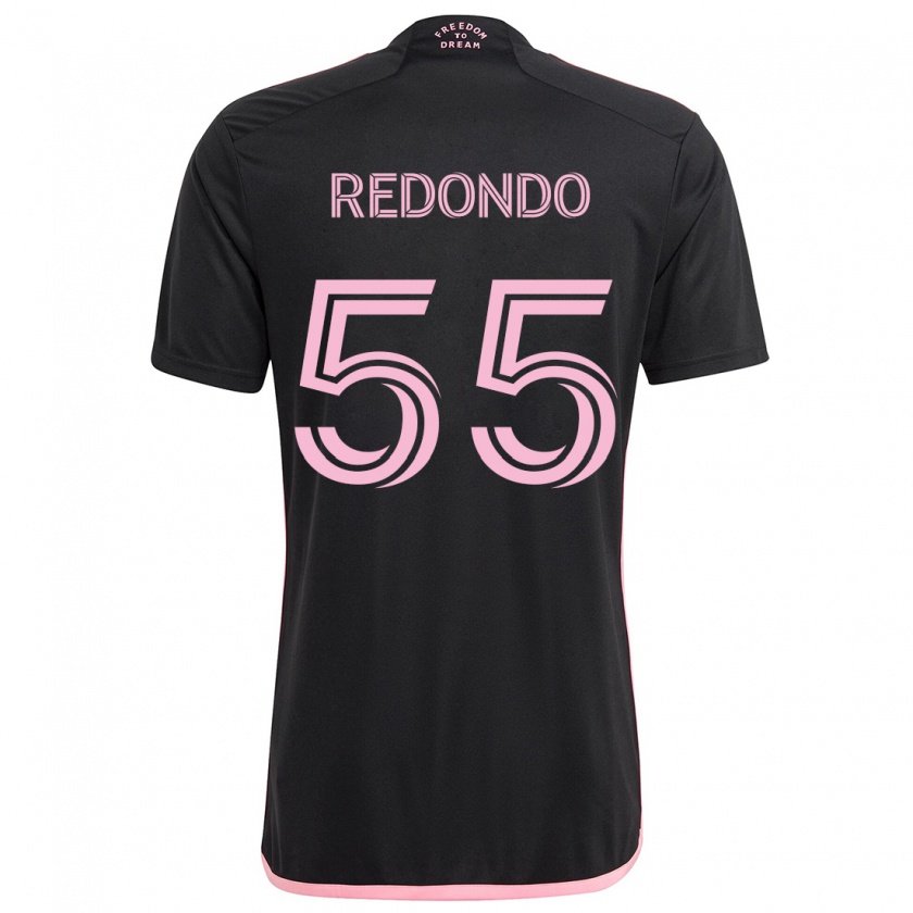 Kandiny Hombre Camiseta Federico Redondo #55 Negro 2ª Equipación 2024/25 La Camisa Chile