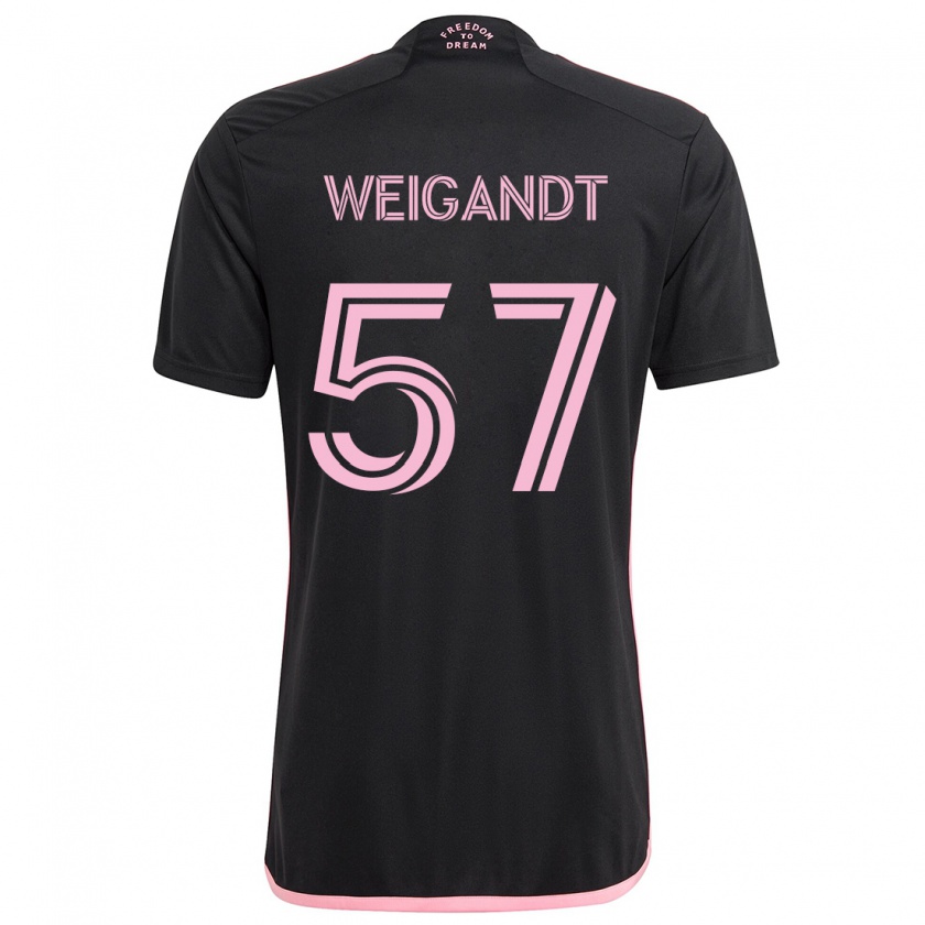 Kandiny Hombre Camiseta Marcelo Weigandt #57 Negro 2ª Equipación 2024/25 La Camisa Chile