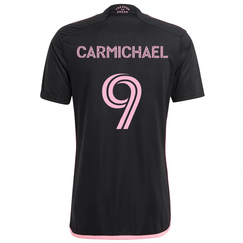 Kandiny Hombre Camiseta Ryan Carmichael #9 Negro 2ª Equipación 2024/25 La Camisa Chile