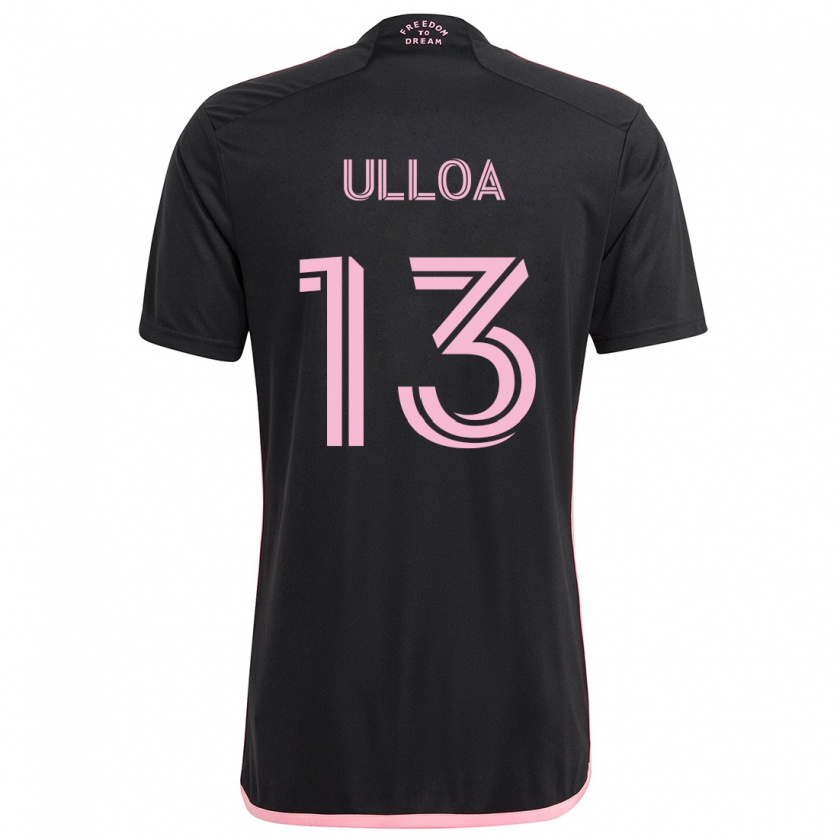 Kandiny Hombre Camiseta Víctor Ulloa #13 Negro 2ª Equipación 2024/25 La Camisa Chile