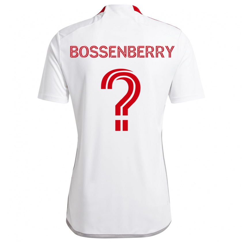 Kandiny Hombre Camiseta Antone Bossenberry #0 Blanco Rojo 2ª Equipación 2024/25 La Camisa Chile