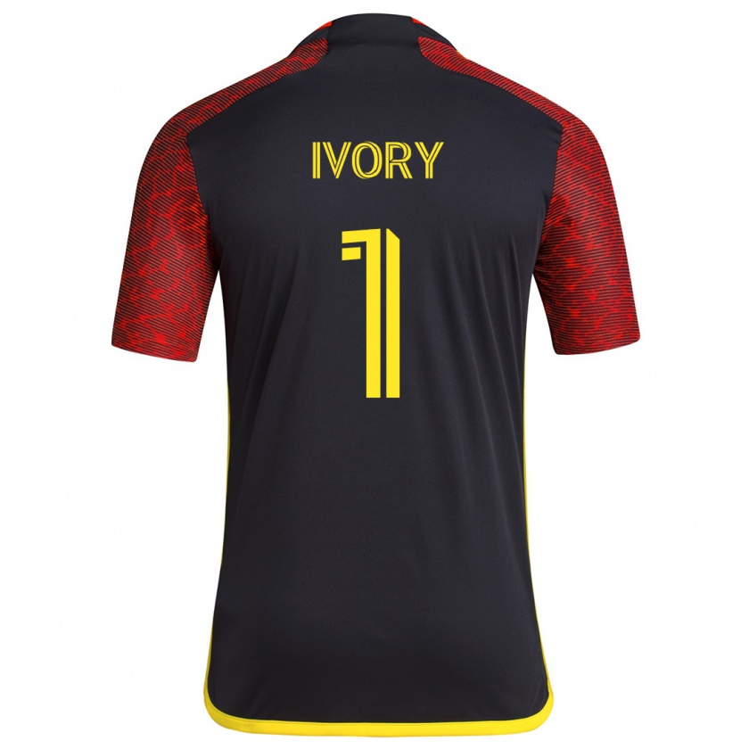 Kandiny Hombre Camiseta Laurel Ivory #1 Negro Rojo 2ª Equipación 2024/25 La Camisa Chile