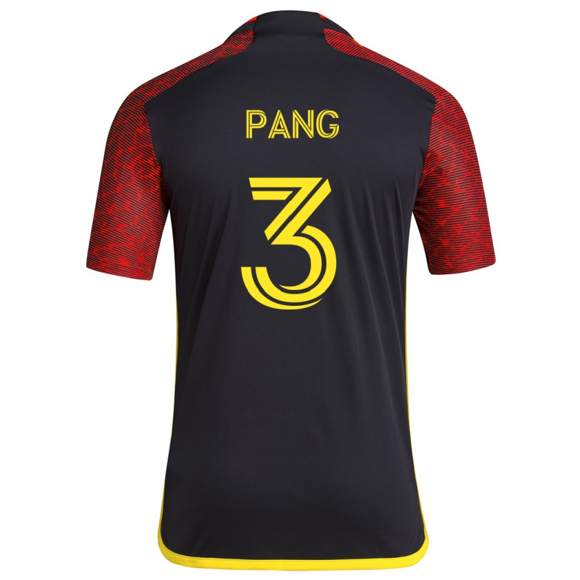 Kandiny Hombre Camiseta Kaylene Pang #3 Negro Rojo 2ª Equipación 2024/25 La Camisa Chile