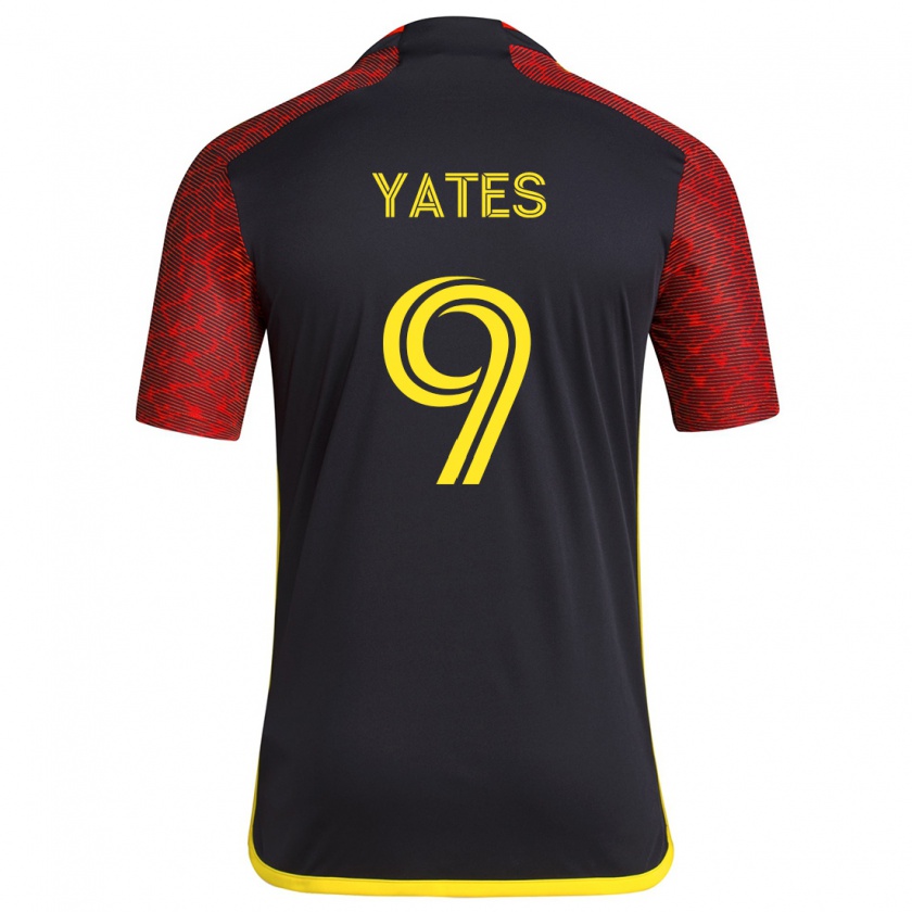 Kandiny Hombre Camiseta Summer Yates #9 Negro Rojo 2ª Equipación 2024/25 La Camisa Chile