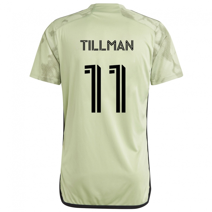 Kandiny Hombre Camiseta Timothy Tillman #11 Verde Claro 2ª Equipación 2024/25 La Camisa Chile