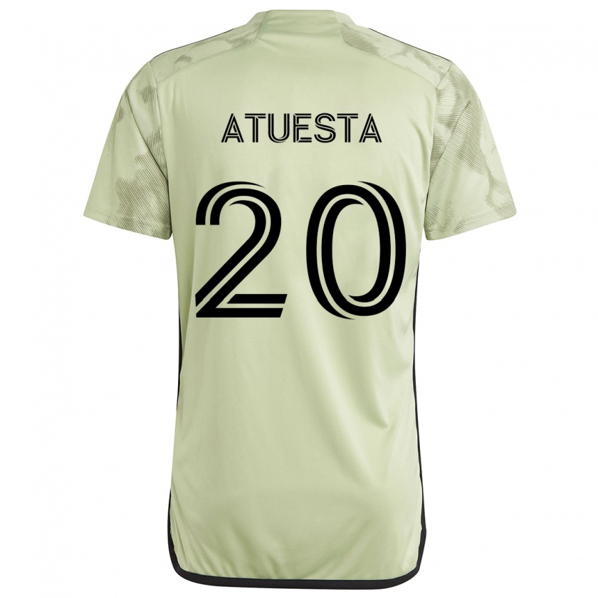 Kandiny Hombre Camiseta Eduard Atuesta #20 Verde Claro 2ª Equipación 2024/25 La Camisa Chile