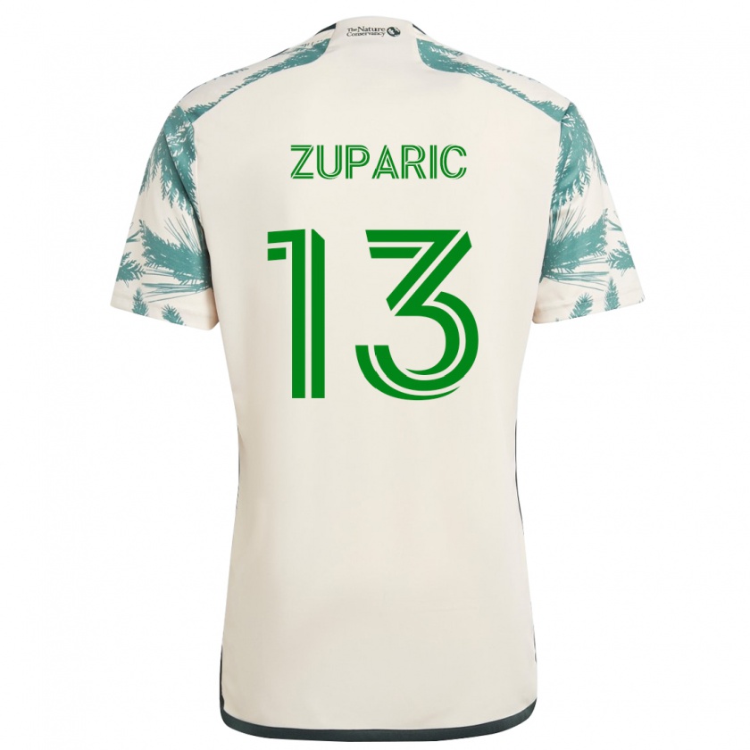 Kandiny Hombre Camiseta Dario Zuparic #13 Beige Marrón 2ª Equipación 2024/25 La Camisa Chile