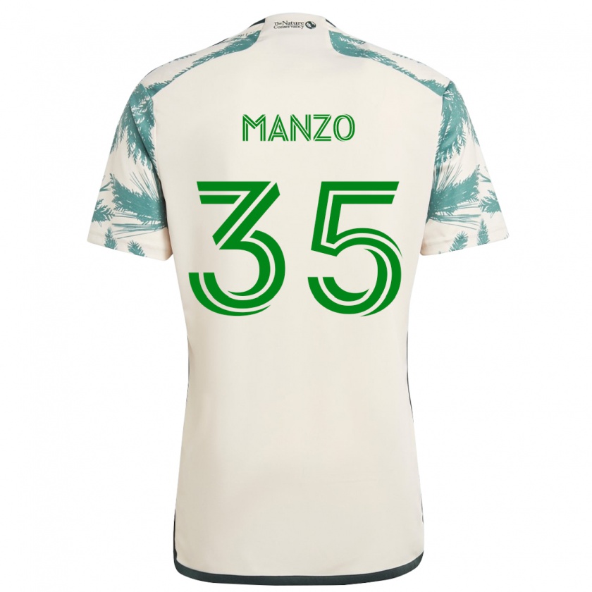 Kandiny Hombre Camiseta Alexis Manzo #35 Beige Marrón 2ª Equipación 2024/25 La Camisa Chile