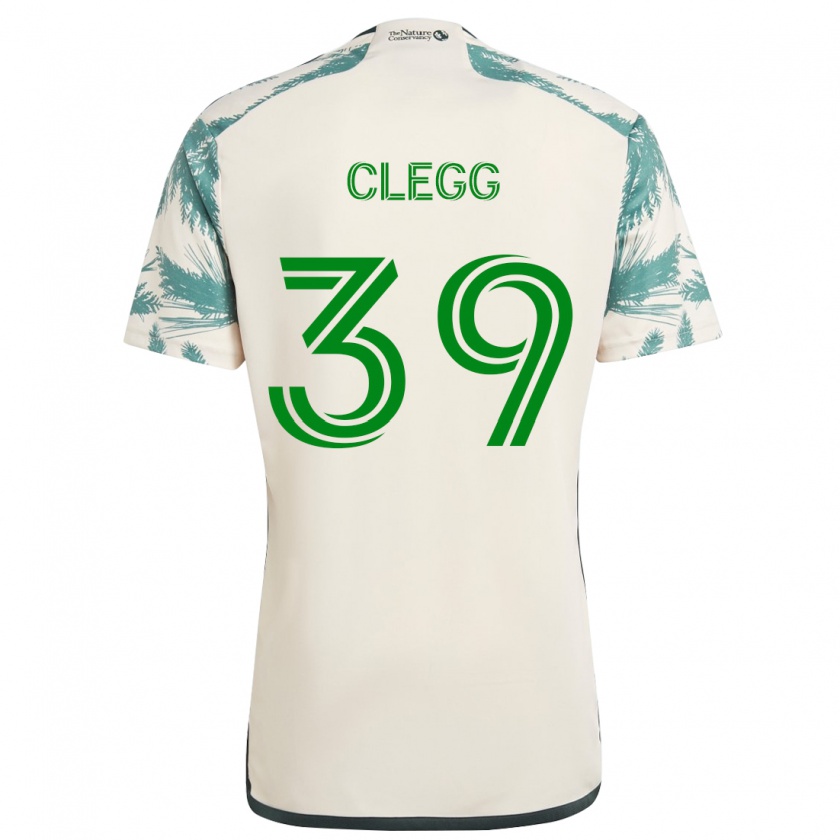 Kandiny Hombre Camiseta Tyler Clegg #39 Beige Marrón 2ª Equipación 2024/25 La Camisa Chile