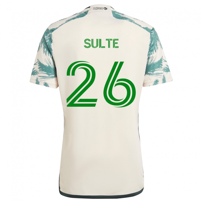 Kandiny Hombre Camiseta Hunter Sulte #26 Beige Marrón 2ª Equipación 2024/25 La Camisa Chile