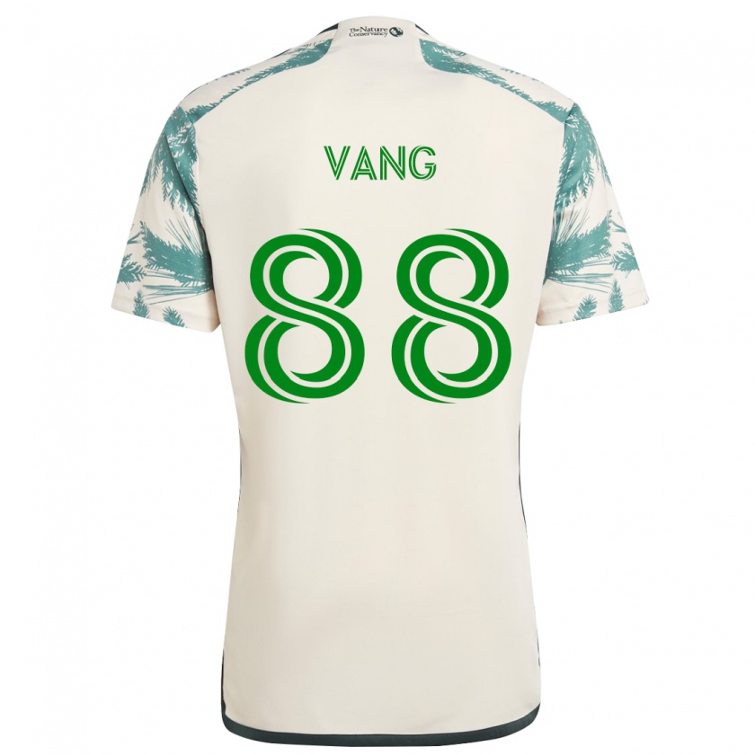 Kandiny Hombre Camiseta Michael Vang #88 Beige Marrón 2ª Equipación 2024/25 La Camisa Chile