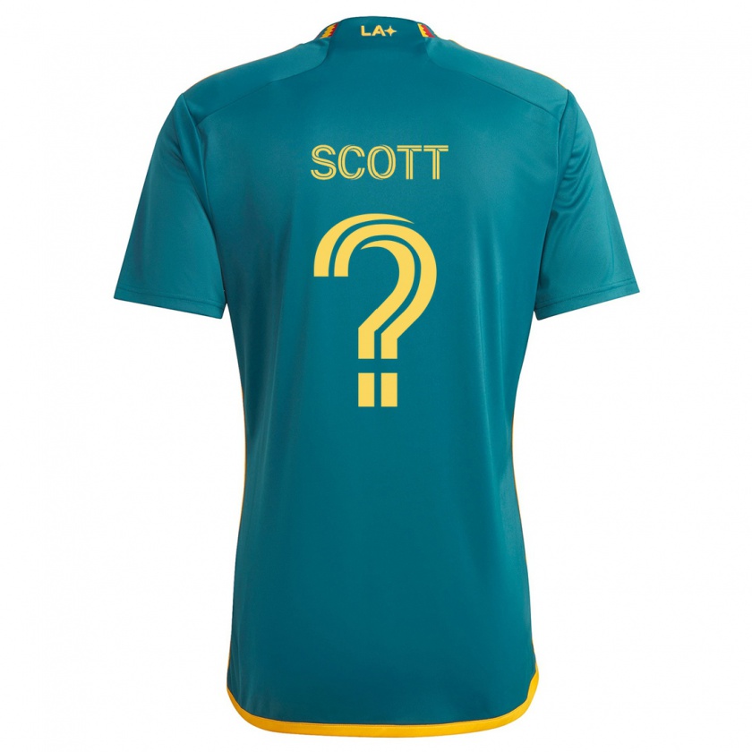 Kandiny Hombre Camiseta Brady Scott #0 Verde Amarillo 2ª Equipación 2024/25 La Camisa Chile