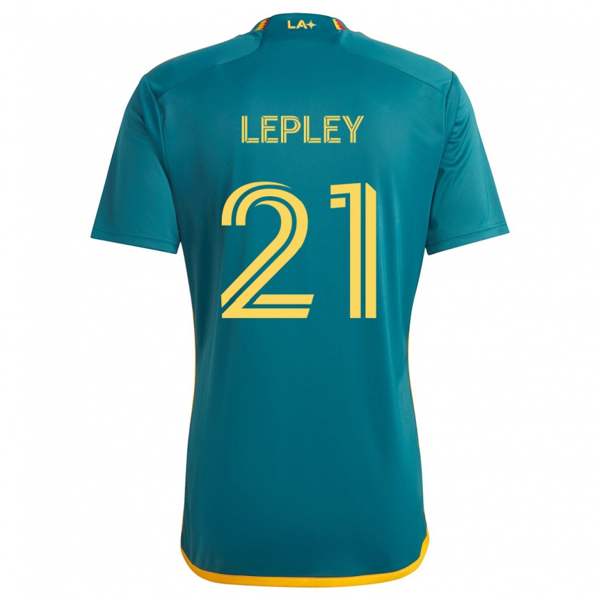 Kandiny Hombre Camiseta Tucker Lepley #21 Verde Amarillo 2ª Equipación 2024/25 La Camisa Chile